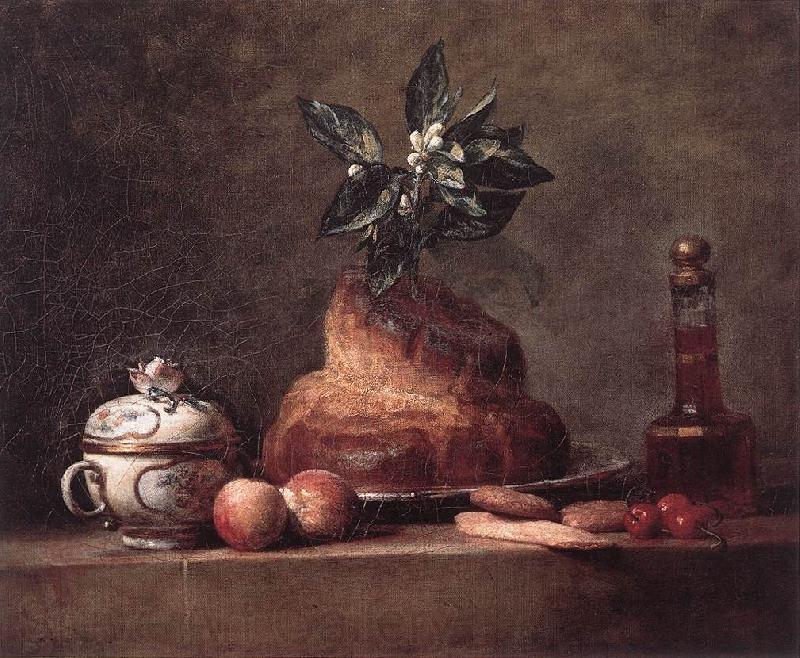 jean-Baptiste-Simeon Chardin La Brioche France oil painting art